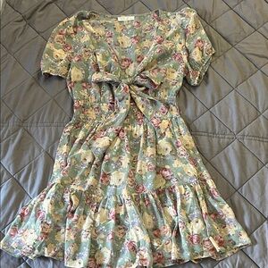 Floral Kids Dress with Bow